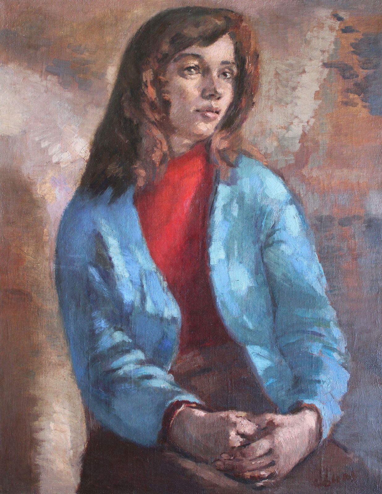 Konrads Ubansportrait. Oil On Canvas, 82x63 Cm. Signed1979