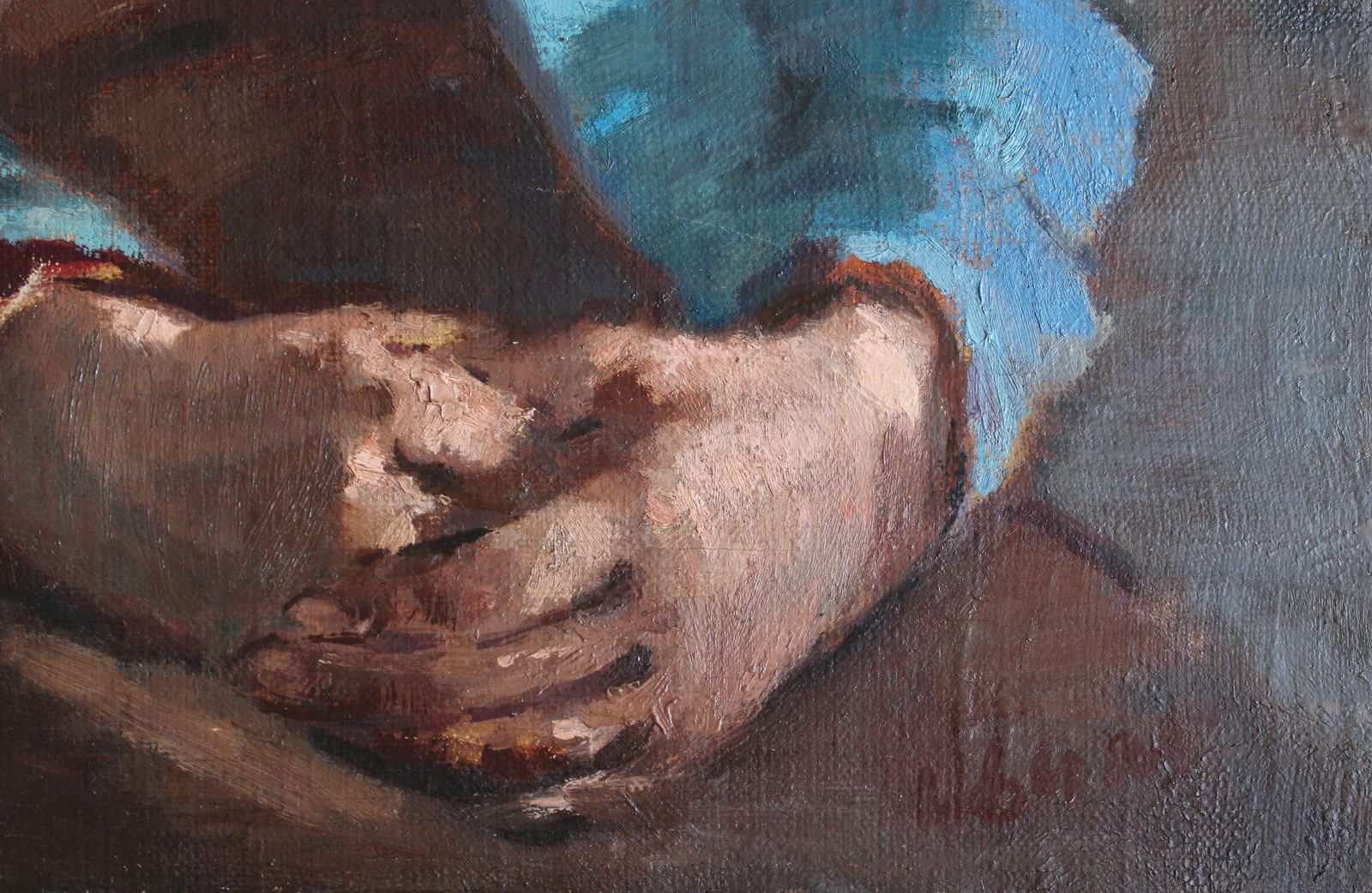 Konrads Ubansportrait. Oil On Canvas, 82x63 Cm. Signed1979 photo for sale