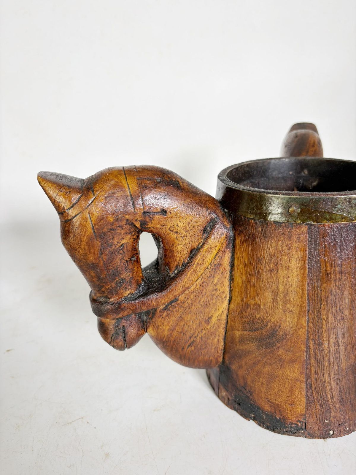 Wooden Pen Holder With Horse Heads, France, 1960 photo Home Decor