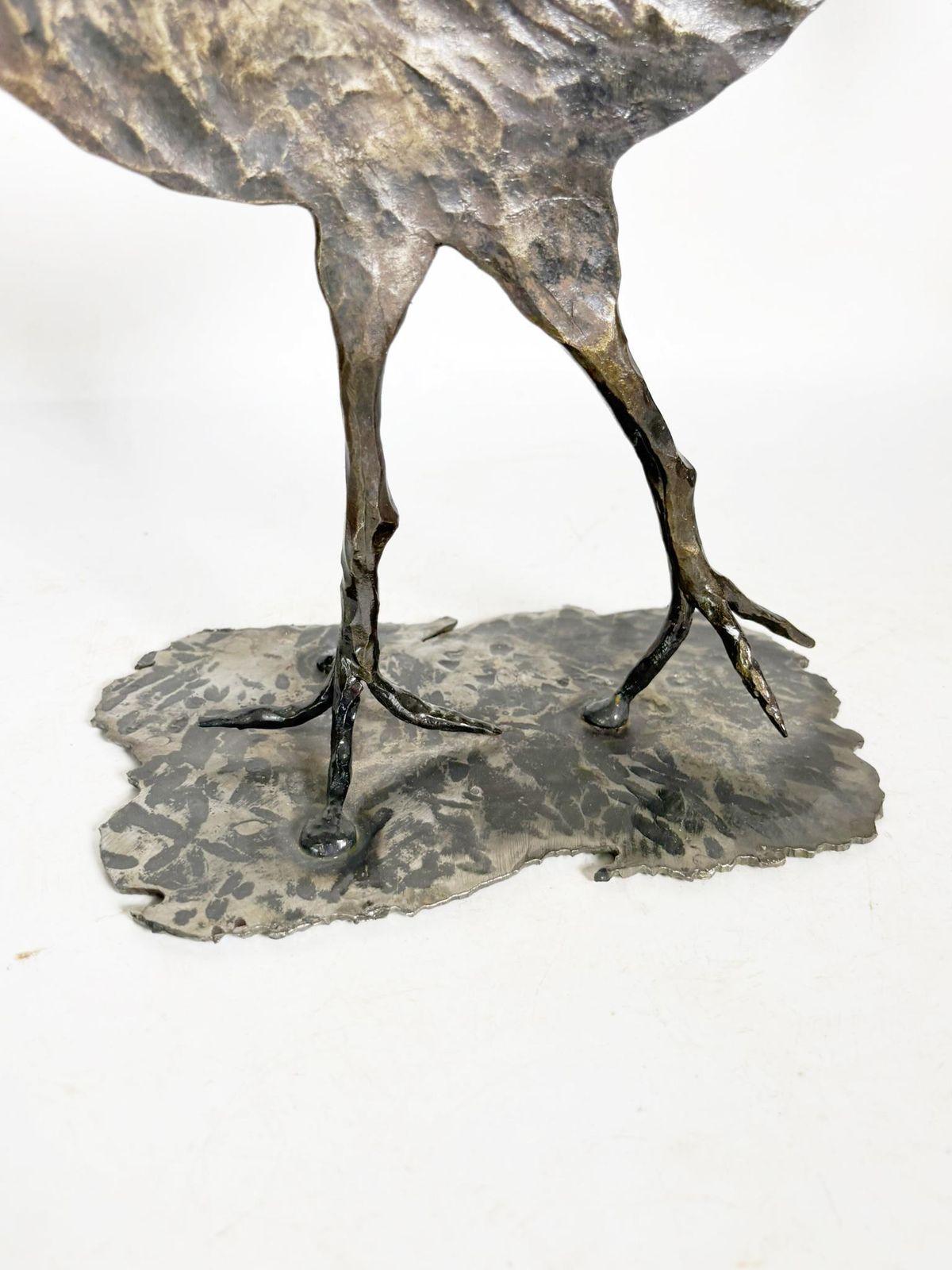 Metal Rooster Sculpture, Signed, France, 1970 photo buy