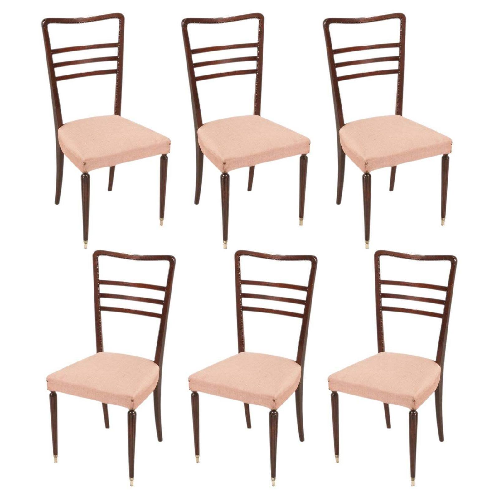 Mid Century Modern Dinner Chairs By Paolo Buffa From Cantù In Mahogany