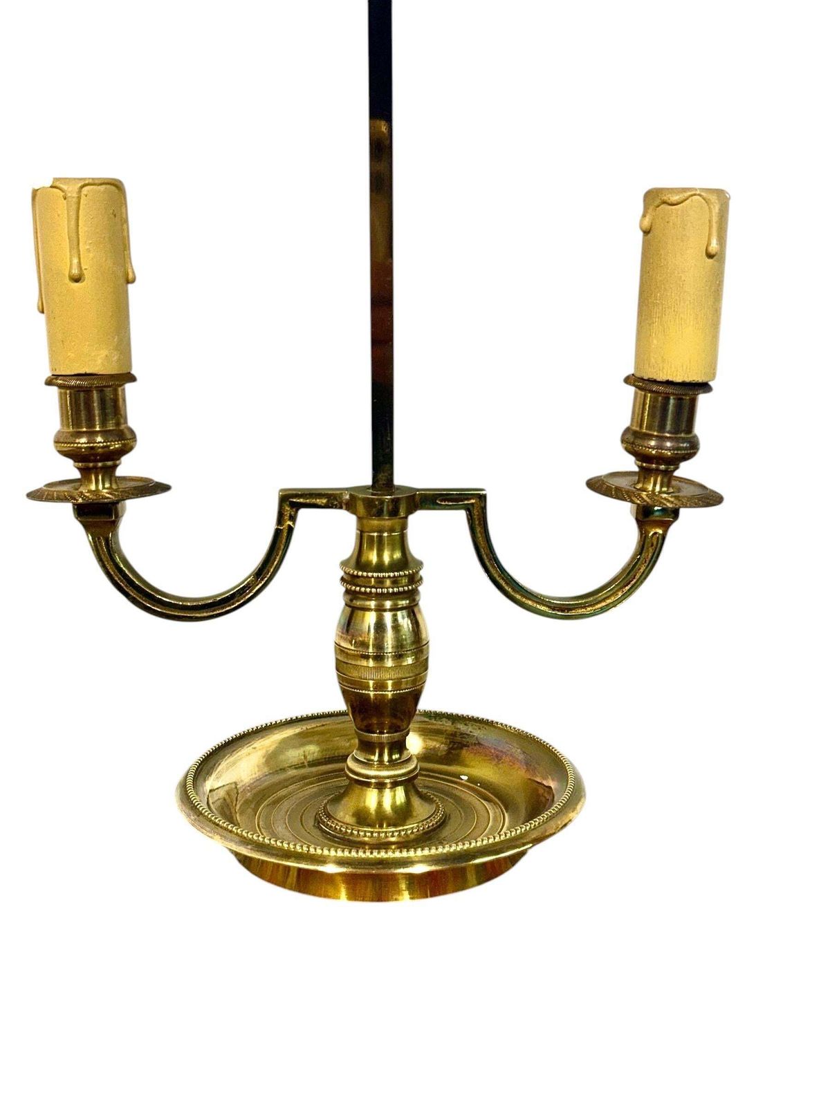 photo furniture 19th Century French Gilt Bronze Bouillotte Lamp With Tole Shade