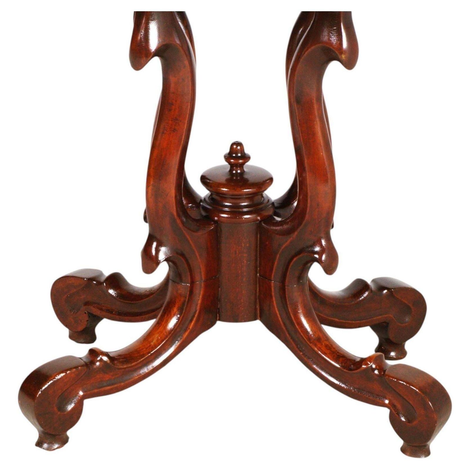 Italian 1930s Oval Walnut Gueridon Table Paolo Buffa Style, Cantù, Sculptural photo furniture