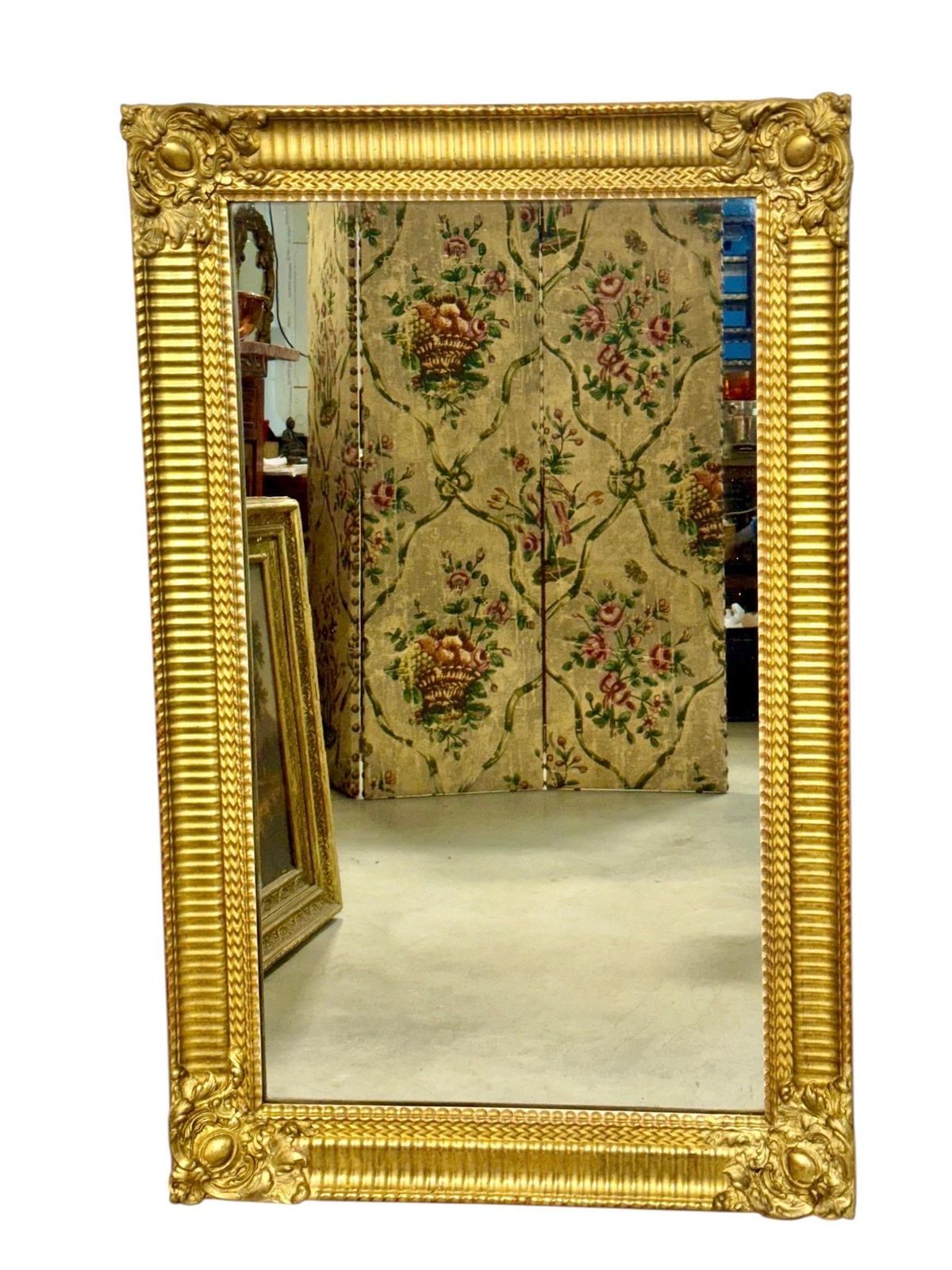 2110.0 19th Century French Rectangular Giltwood Louis Philippe Mirror photo