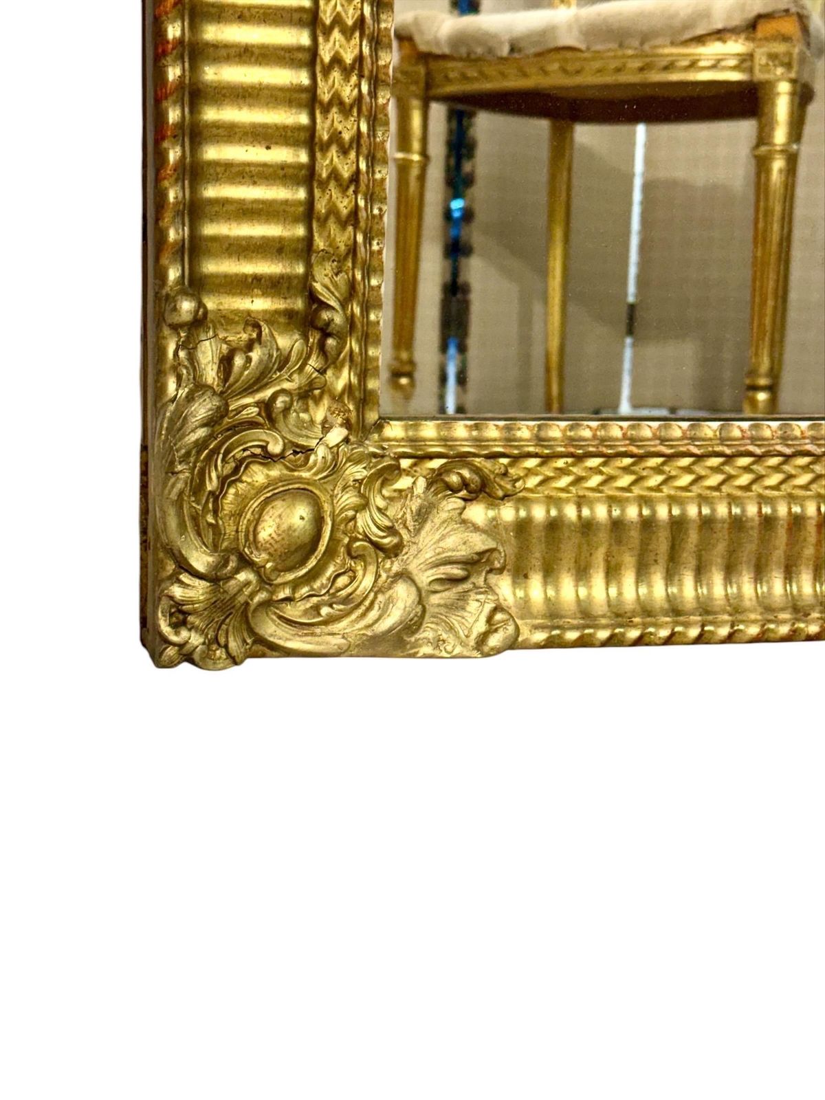 photo buy 19th Century French Rectangular Giltwood Louis Philippe Mirror