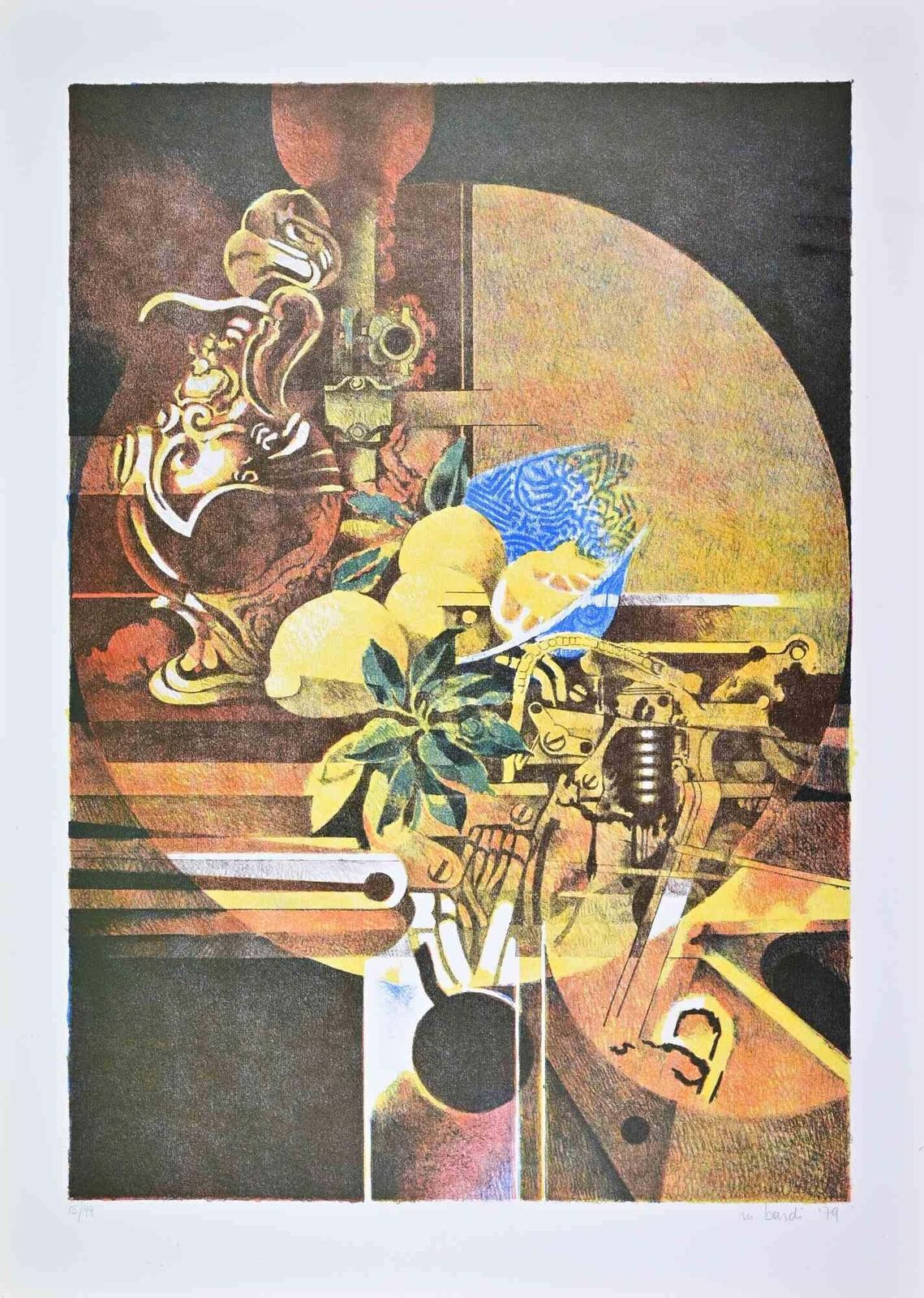 Mario Bardistill Life   Lithograph By Mario Bardi   19791979