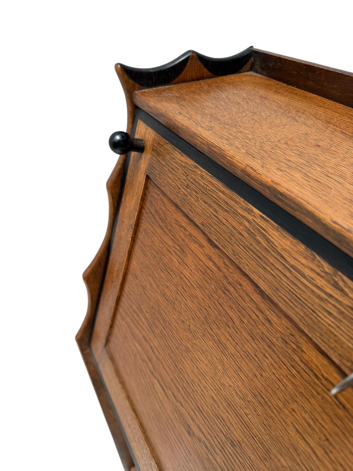 Furniture Art Deco Amsterdamse School Drop Leaf Desk By Willem Penaat For Metz & Co. photo