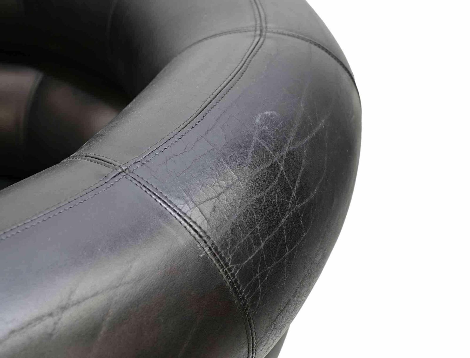 Bibendum Black Leather Chair By Eileen Gray, 1980s photo Furniture