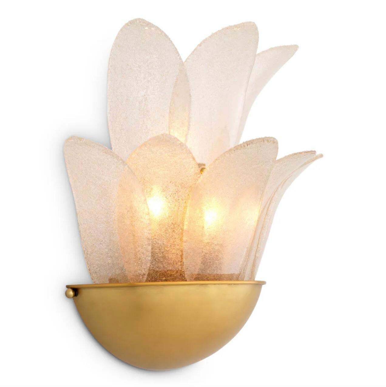 Pair Of Wall Lamps Antique Brass And Light Smoke Glass photo furniture