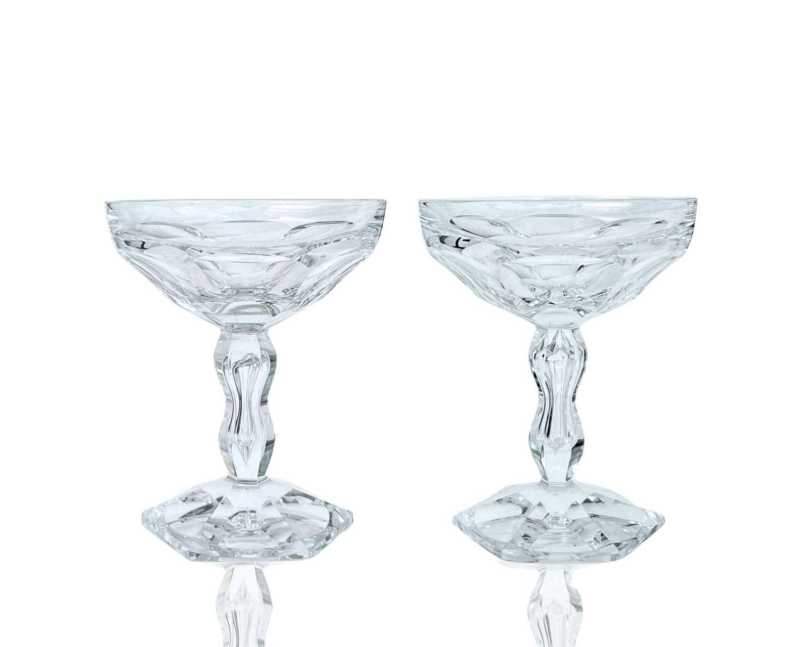 Coupes à champagne Val Saint Lambert Lalaign, lot de 6 pièces