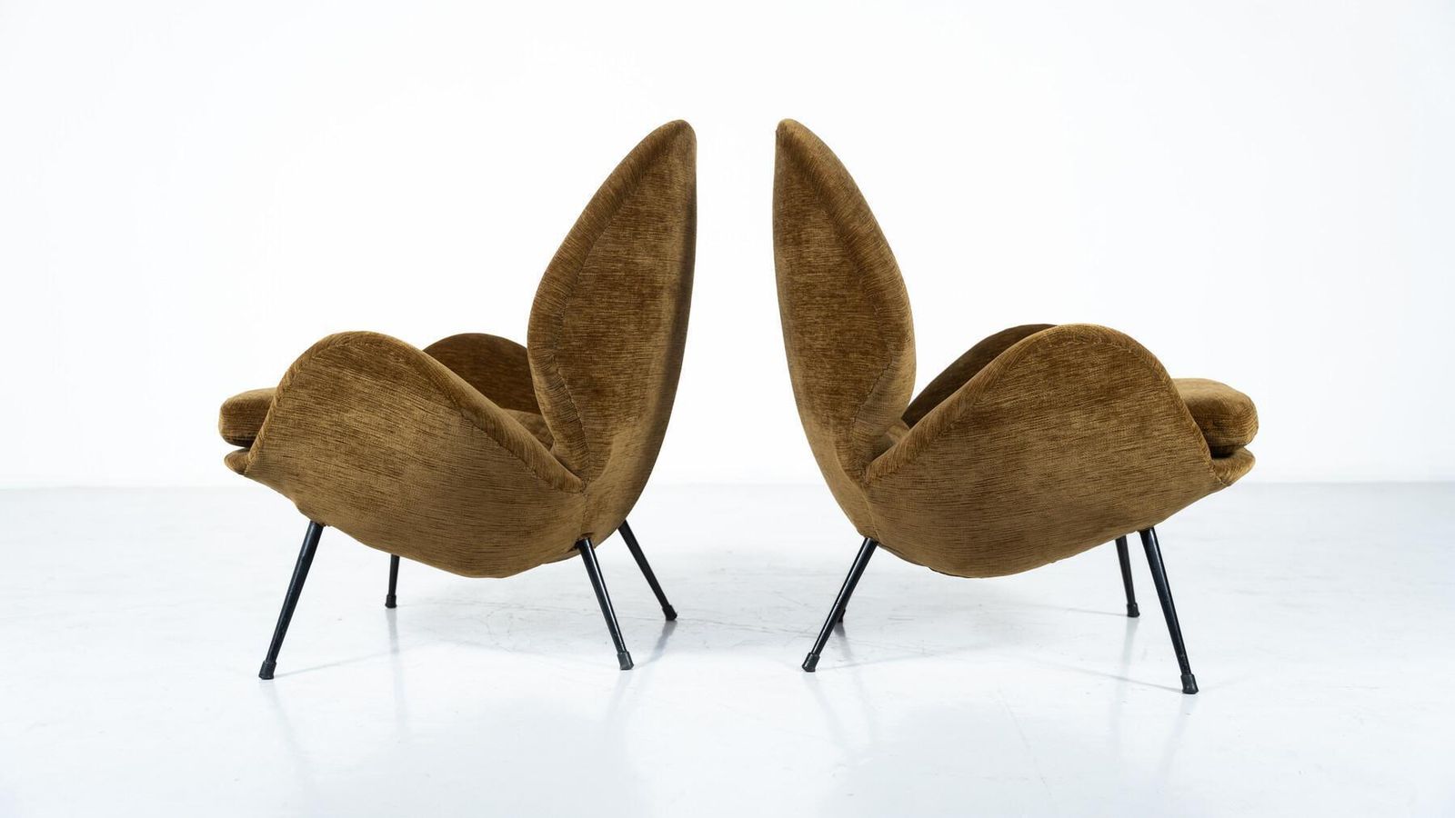 Pair Of Armchairs, Italy, 1950s   New Velvet Upholstey photo buy