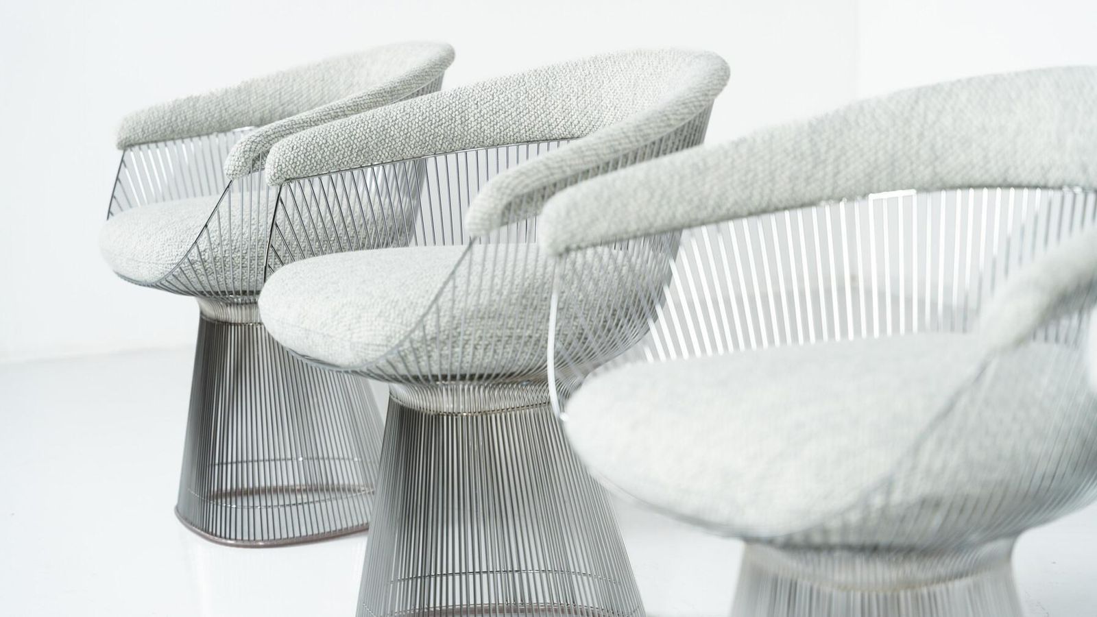 Set Of 4 Chairs Warren Platner For Knoll International, 1960s photo Furniture