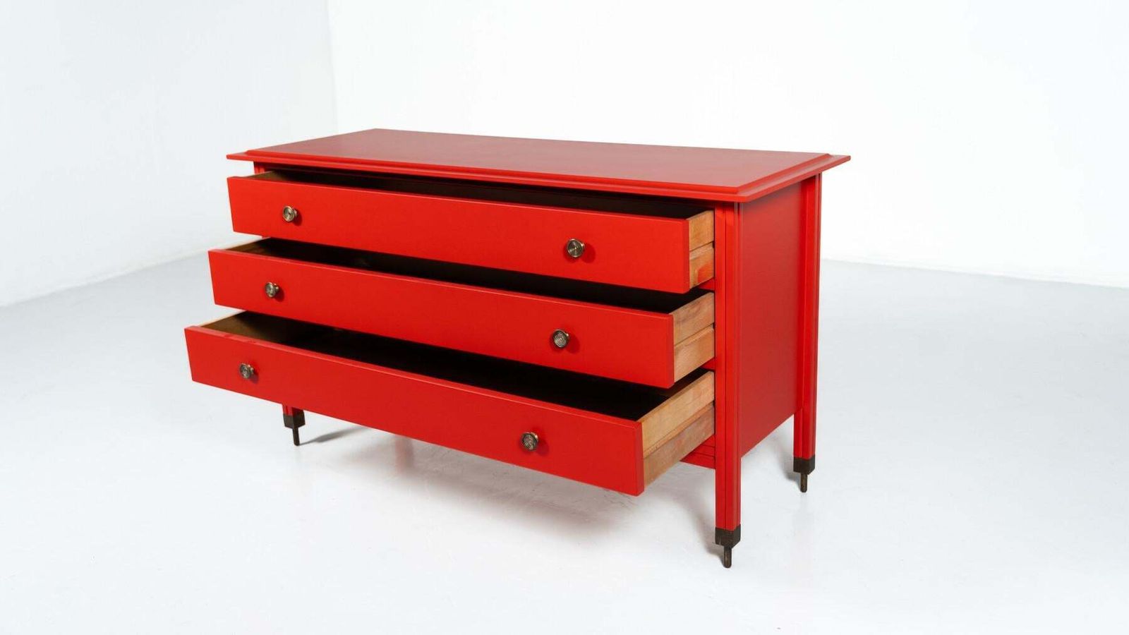 photo furniture Red Chest Of Drawers By Carlo De Carli, Italy, 1960s