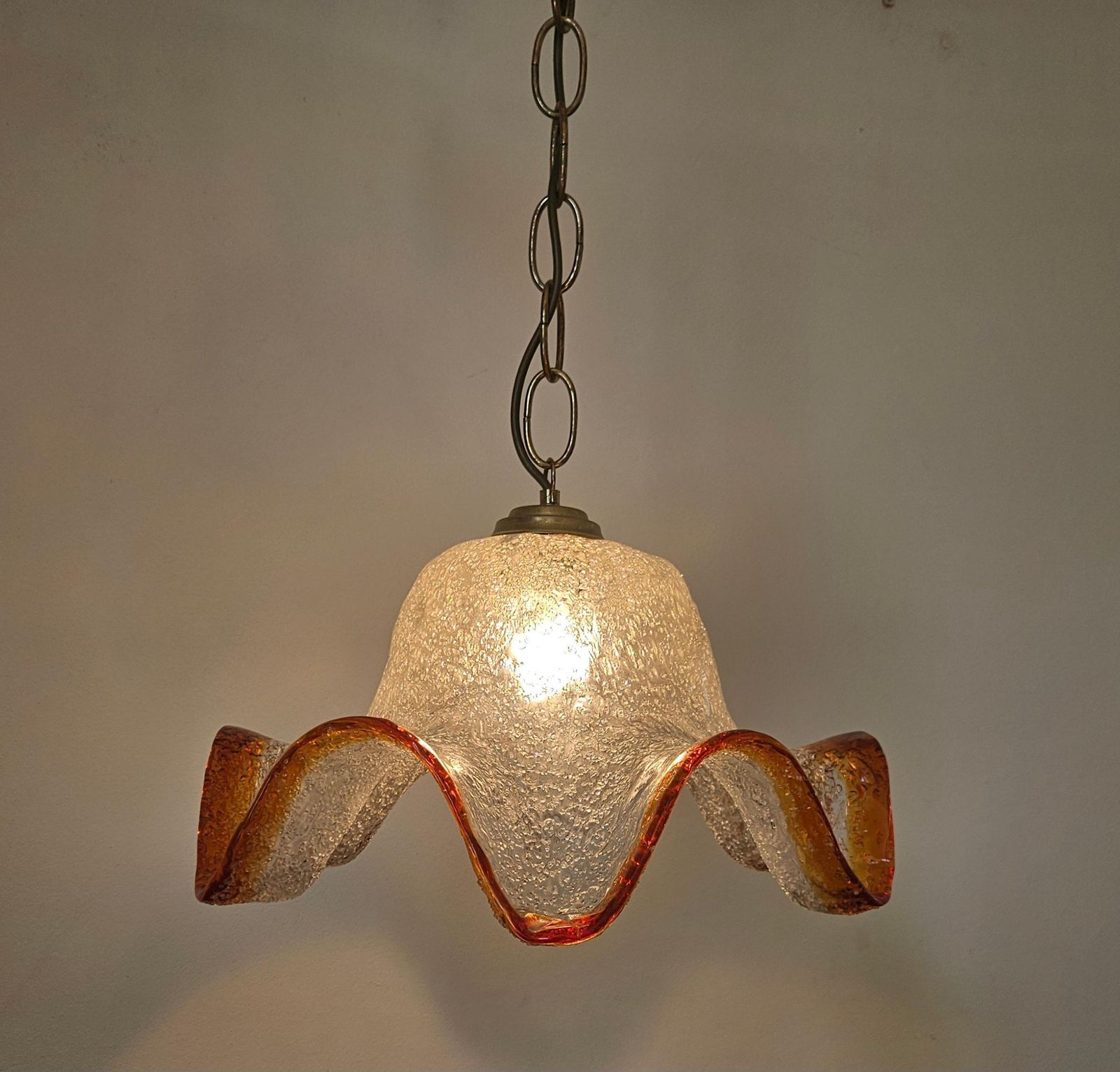 photo buy Midcentury Rare Chandelier Mazzega, Murano Glass, Italy, 1970s