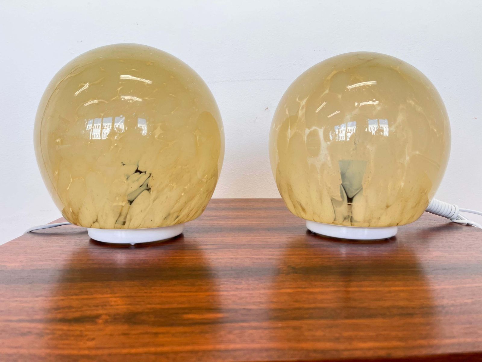 Pair Of Design Mid Century Artglass Table Lamps, 1980s   Czechoslovakia photo furniture