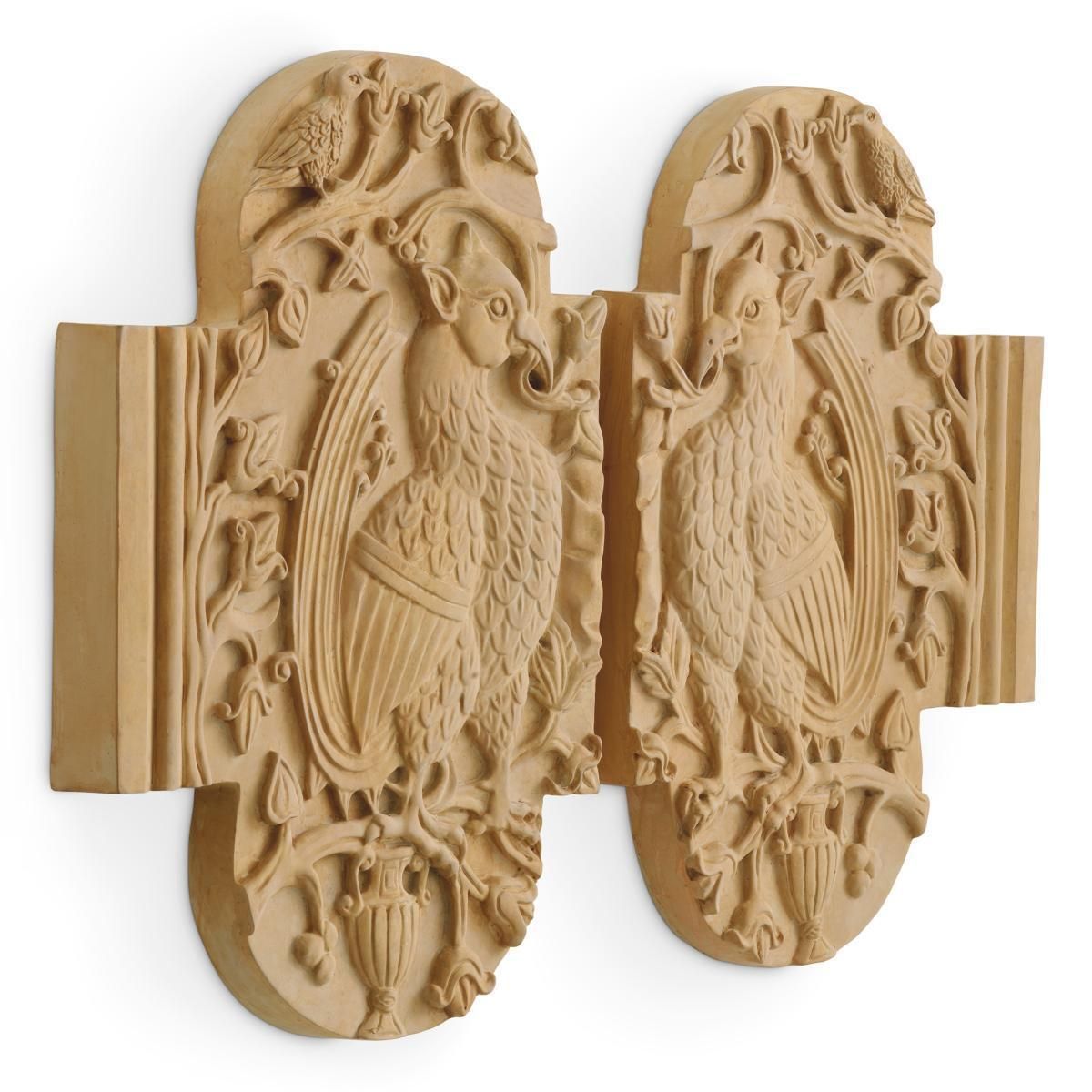 Wall Object Set Of Two In Sand Finish Inspired By Salerno Relief photo for sale