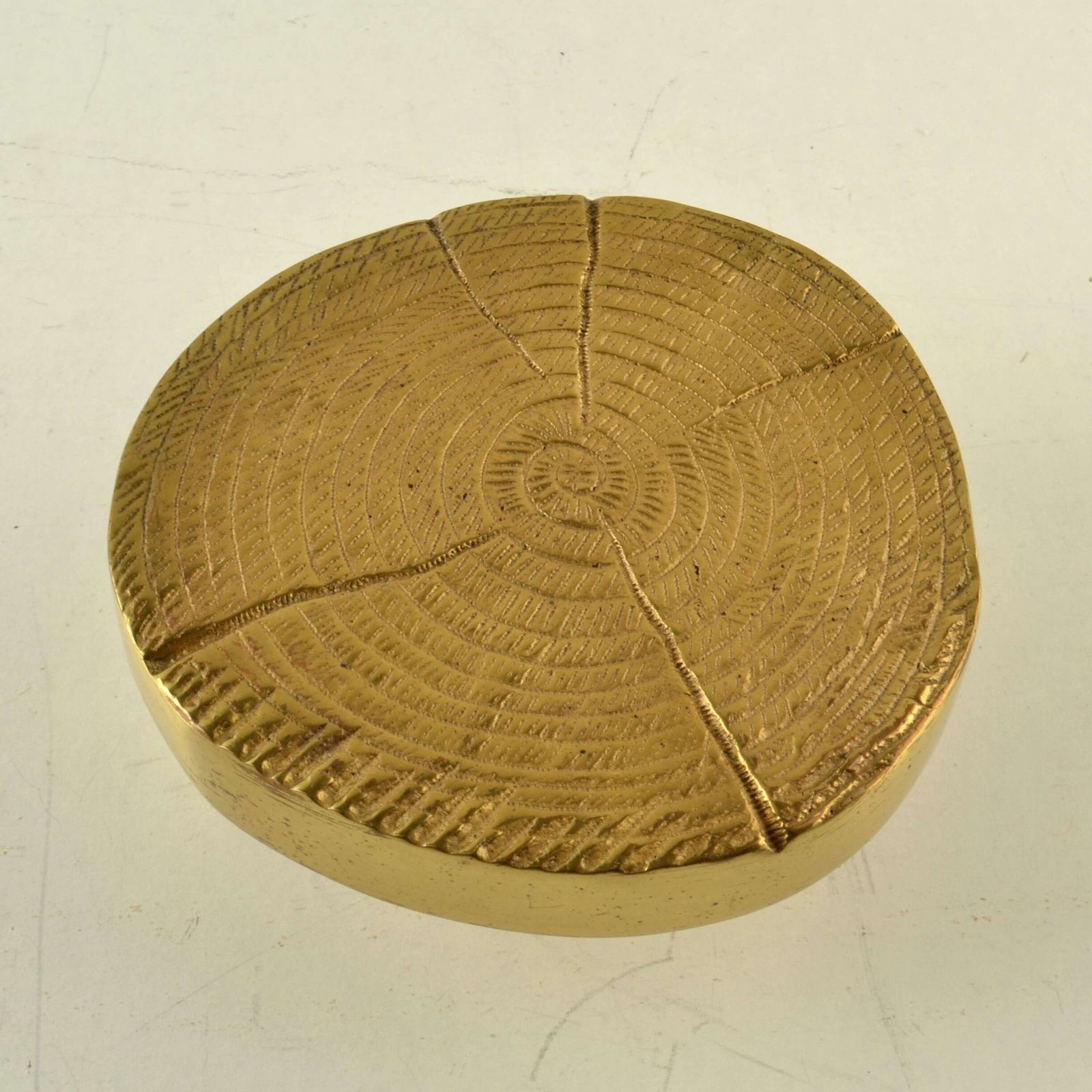 Round Bronze Brutalist Door Handle In The Style Of Ado Chale photo vinterior