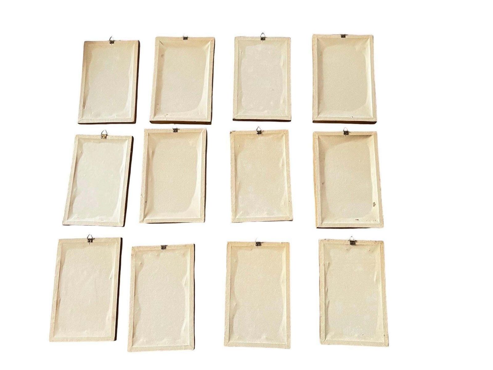 photo vintage Set Of 12 Antique Hand Painted Botanical Prints, 18th Century
