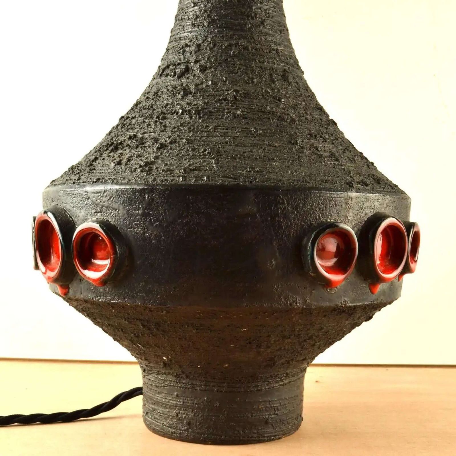 Studio Art Ceramic Table Lamp By Rogier Vande Weghe For Perignem 1960s photo furniture