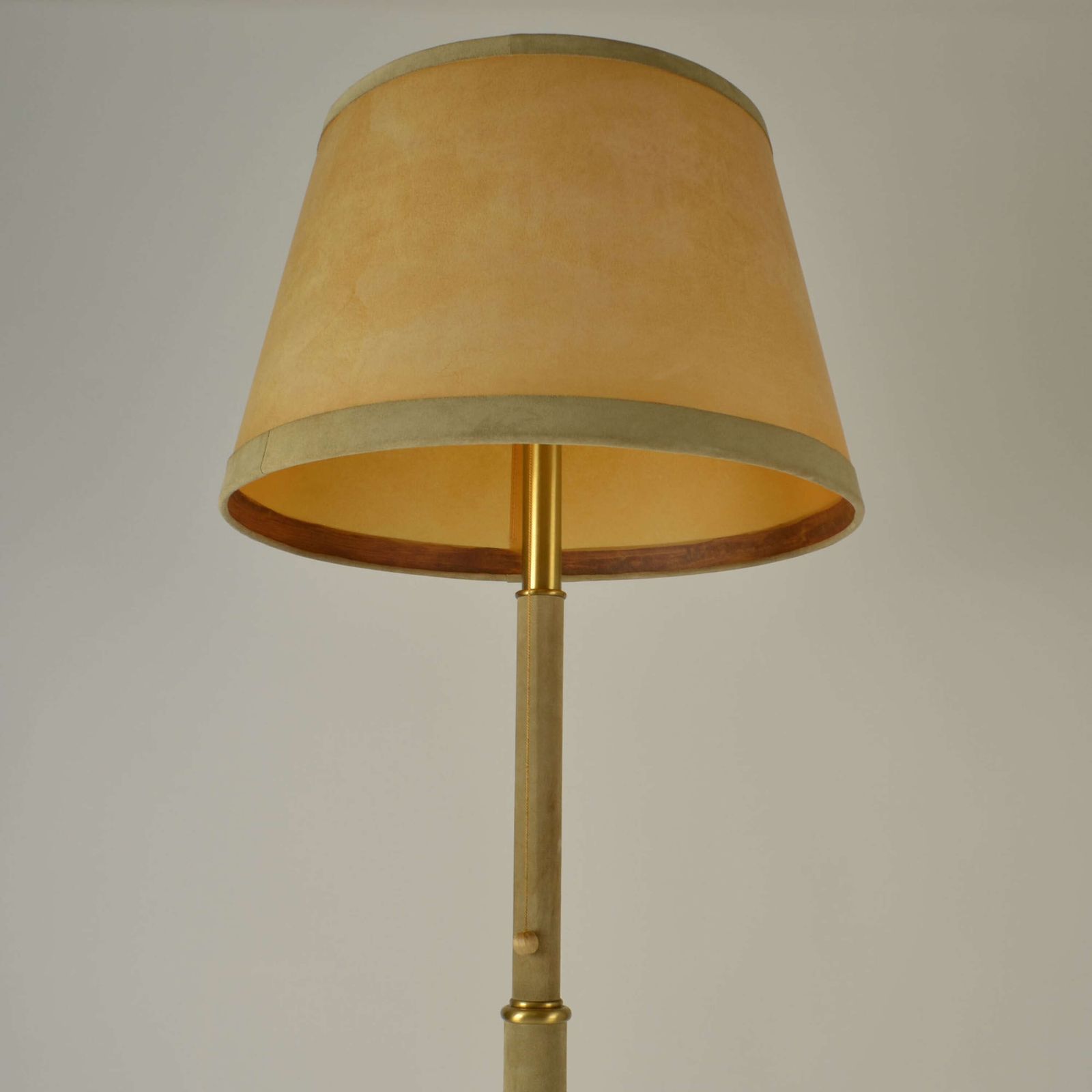 Leather And Parchment Floor Lamp 1960's European photo 1750.0