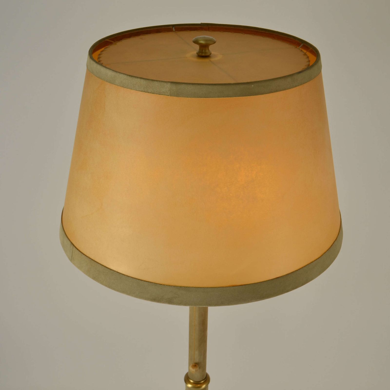 Leather And Parchment Floor Lamp 1960's European photo vinterior
