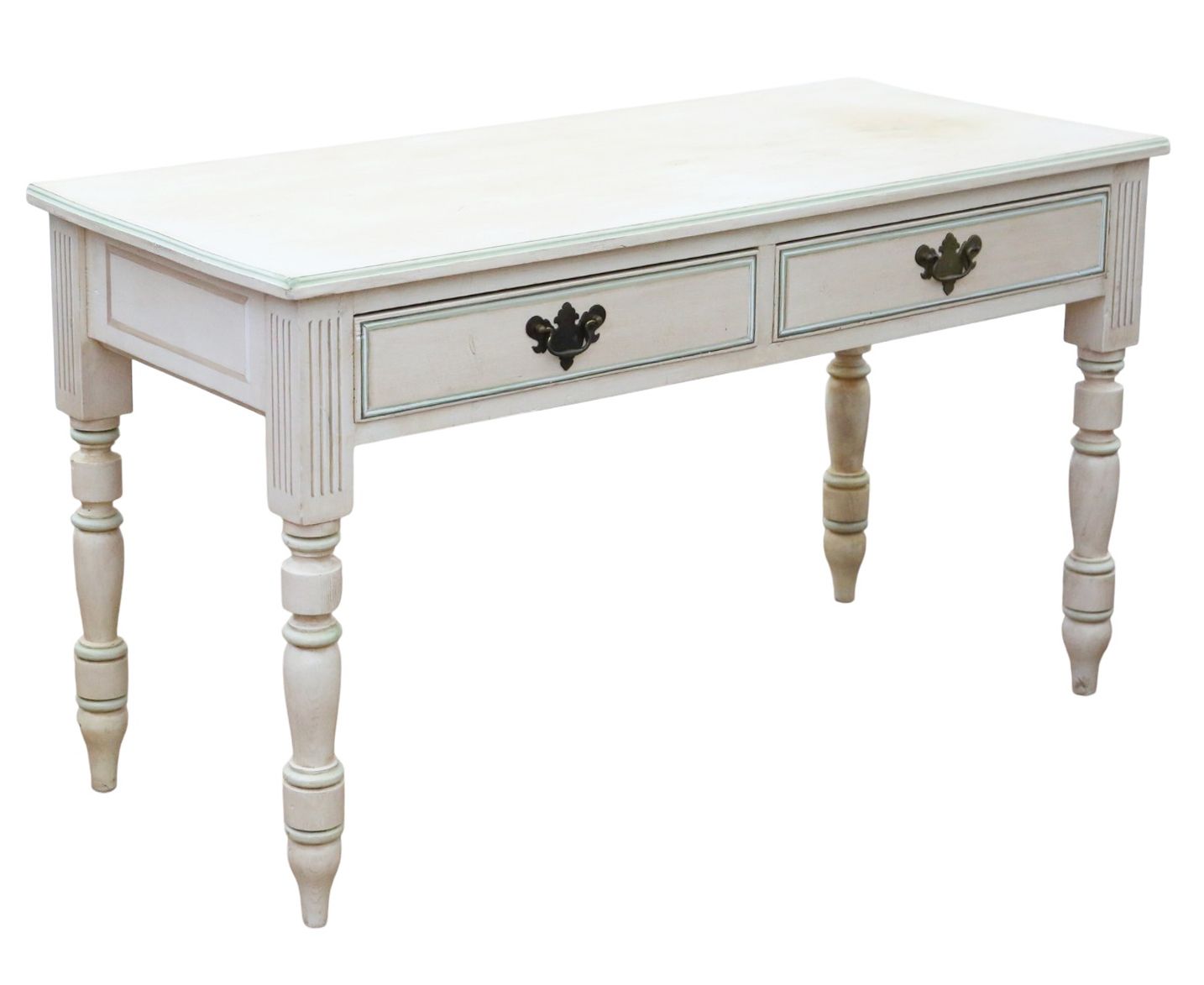 Antique C.1925 Painted Writing / Kitchen Table With Drawers – Quality photo for sale
