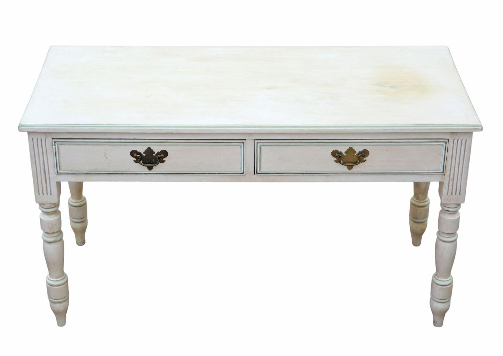 Antique C.1925 Painted Writing / Kitchen Table With Drawers – Quality photo Furniture
