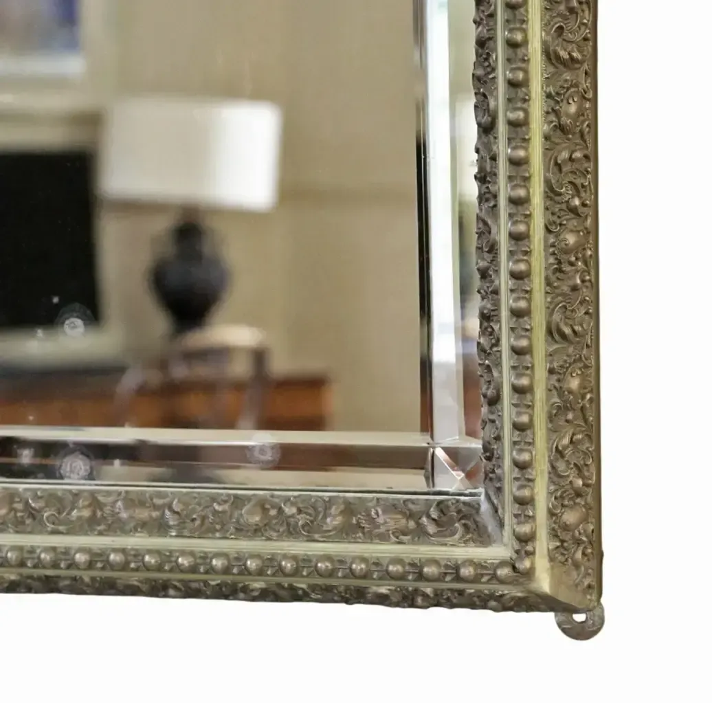 Antique C.1910 Gilt Full Length Floor/ Wall Dressing Mirror – Fine Quality photo vinterior