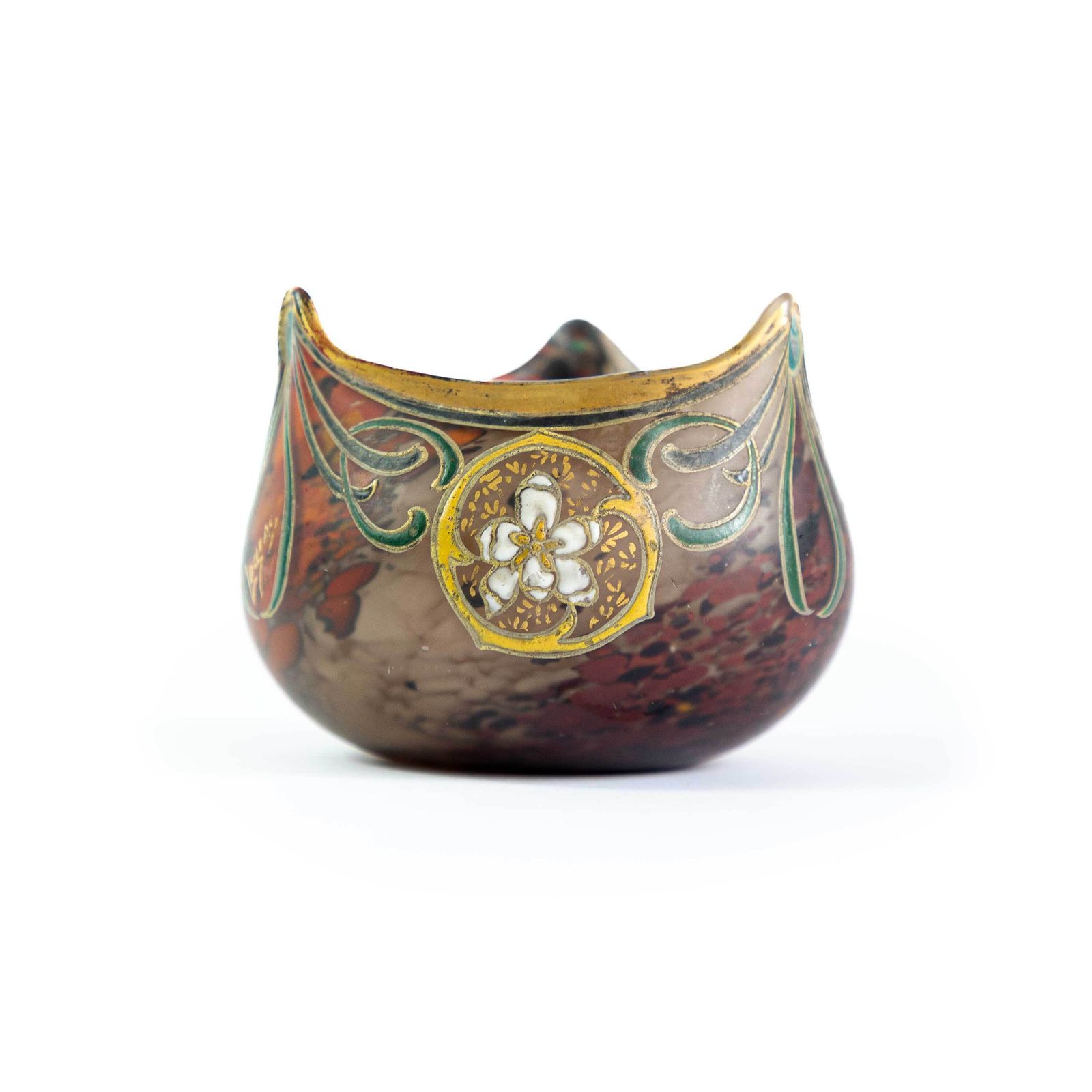 Le Gras – Art Nouveau Blown Glass Ball Vase
