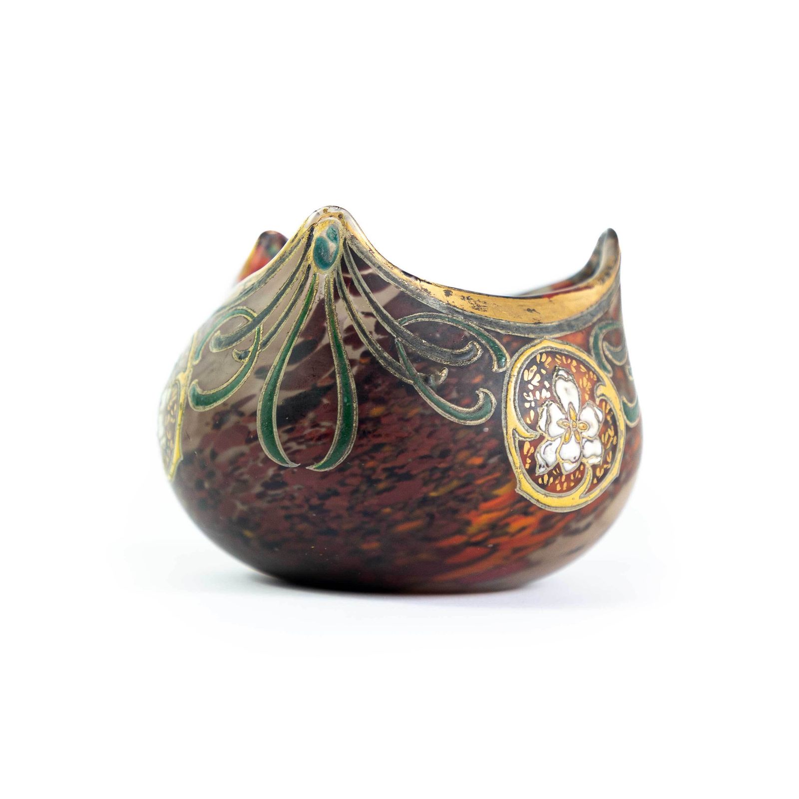Le Gras – Art Nouveau Blown Glass Ball Vase photo furniture