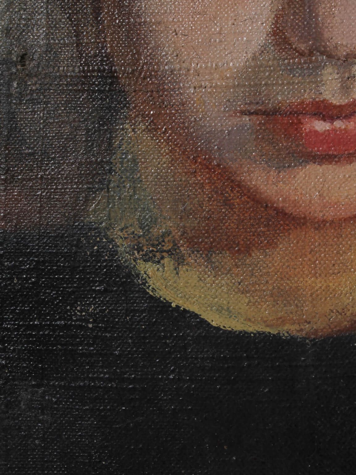 A Portrait Of A Young Woman, Oil On Canvas, Early 20th Century photo furniture