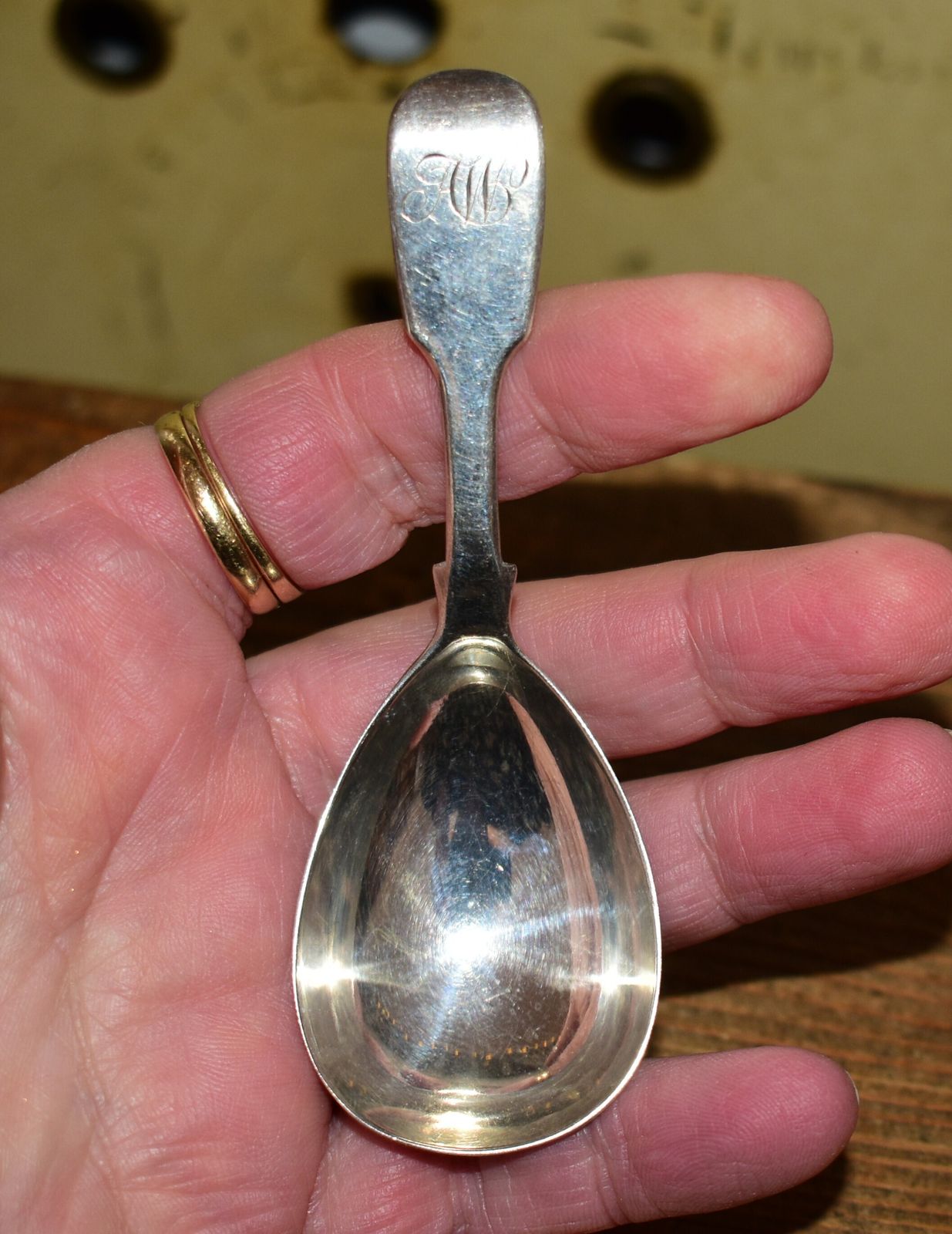 Early Victorian Sterling Silver Caddy Spoon By William Eaton London 1838