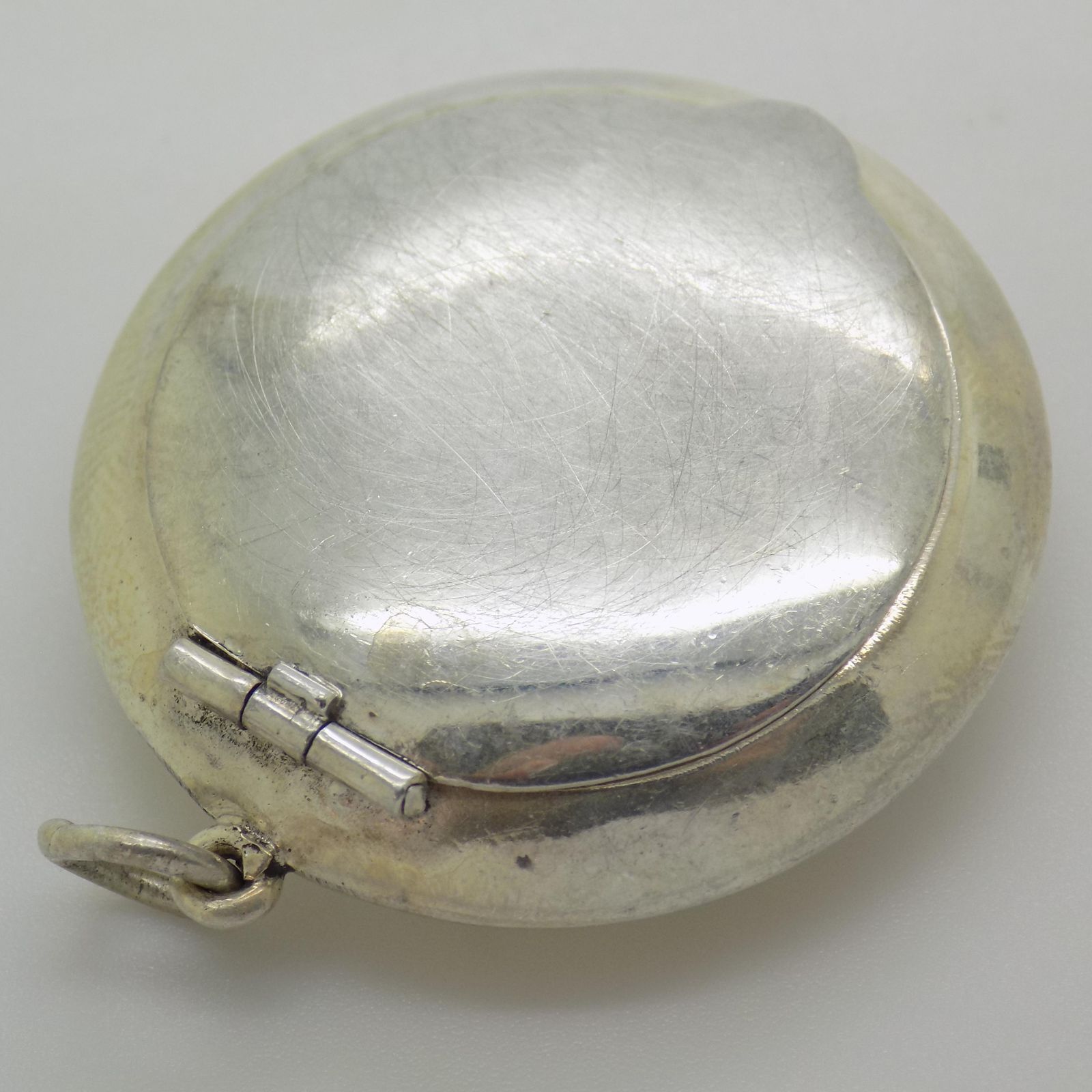 Vintage Italian Handmade Genuine Sterling Silver 925 Pill Snuff Trinket Box, 1970s photo buy