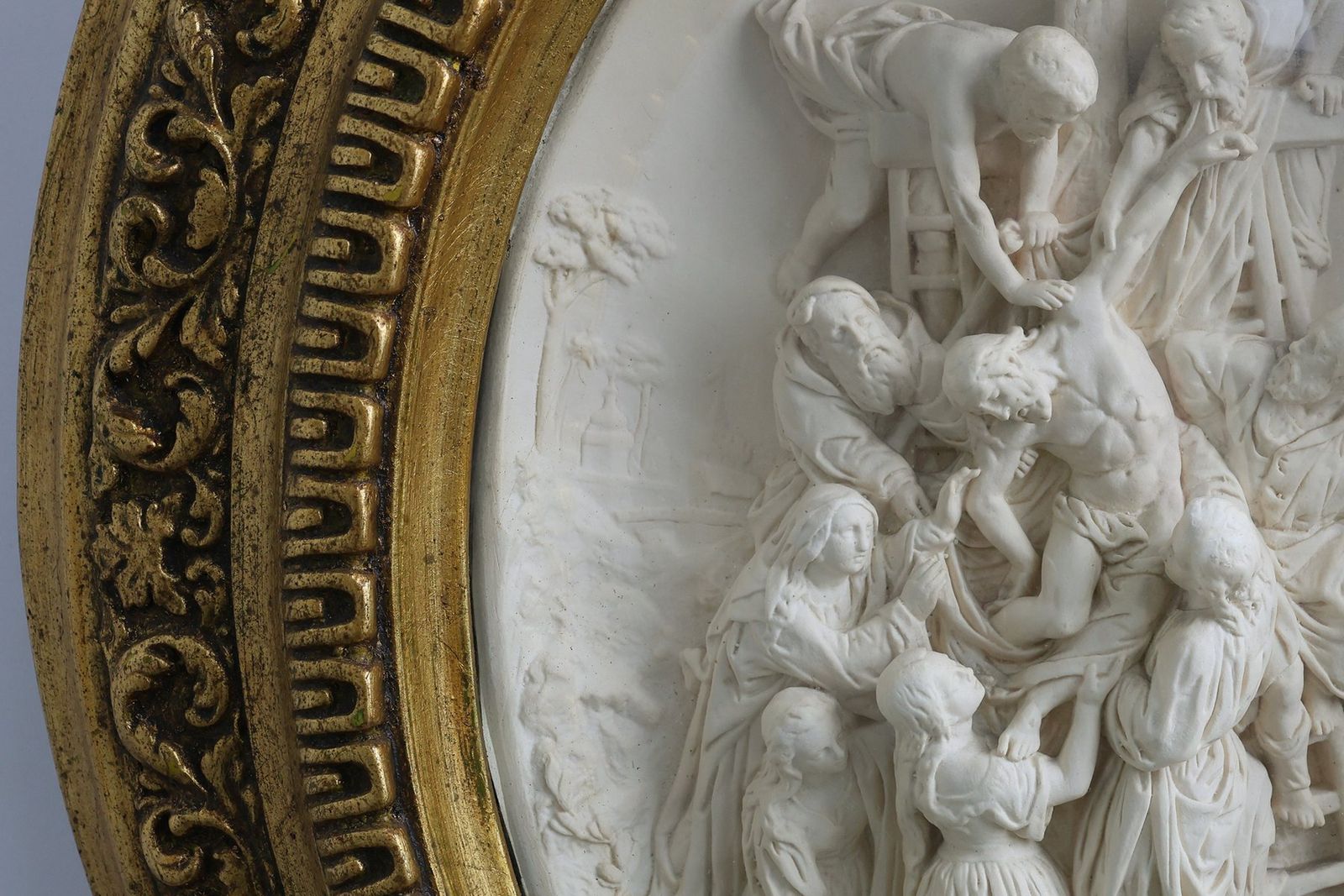 E. Cassier After Rubens, The Descent From The Cross Bas Relief, 1800s, Pipe Clay photo furniture