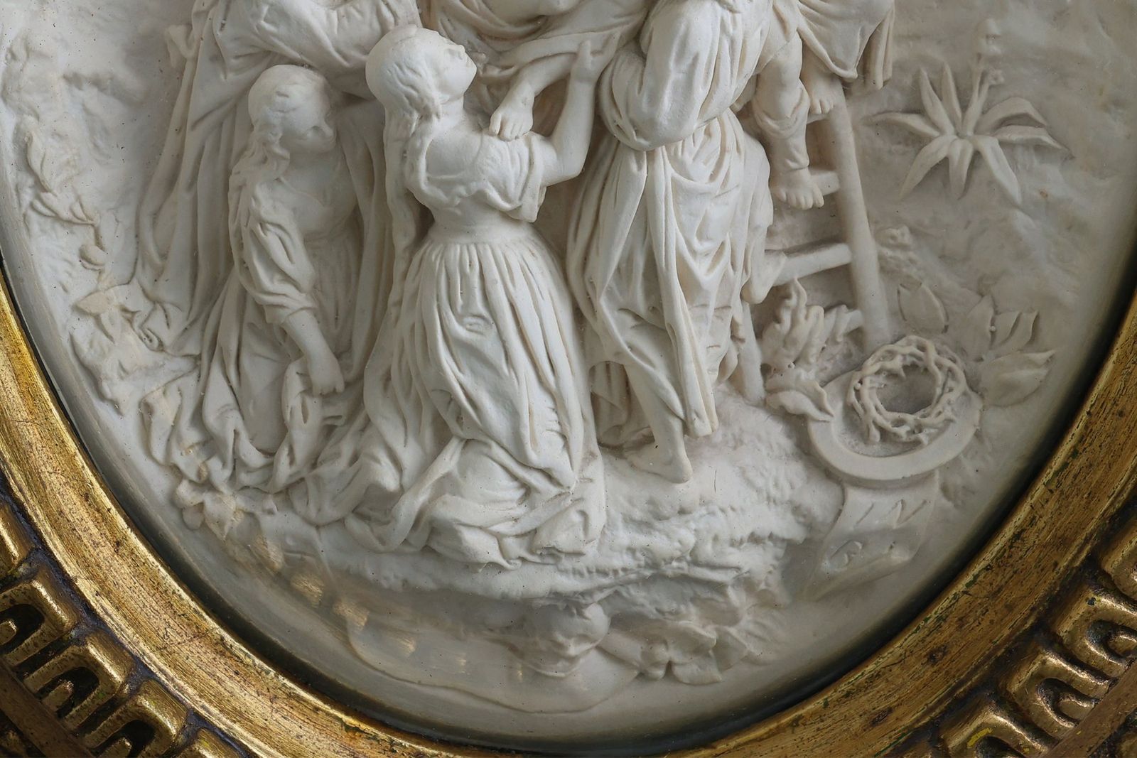 E. Cassier After Rubens, The Descent From The Cross Bas Relief, 1800s, Pipe Clay photo for sale