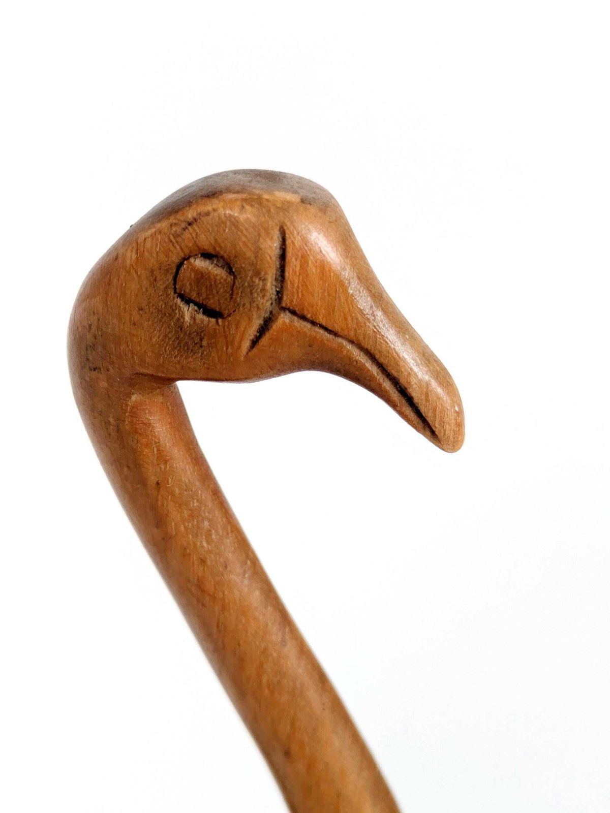 photo furniture Midcentury Teak Wood Crane Sculpture, Hand Carved Bird, Scandinavian Modern Decor
