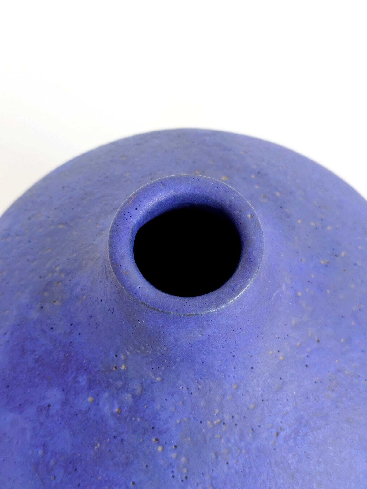 photo furniture Midcentury Heyne Keramik Vase, Klein Blue Fat Lava Ceramic, West Germany 1960s, Signed