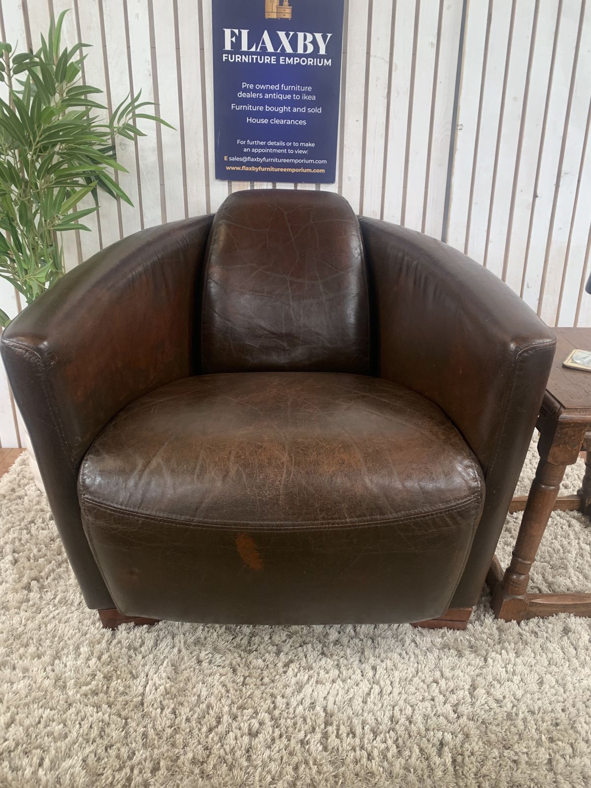 Timothy Oulton Halo Mars Aviator Rocket Leather Club Armchair Cigar Brown Vintage photo vintage