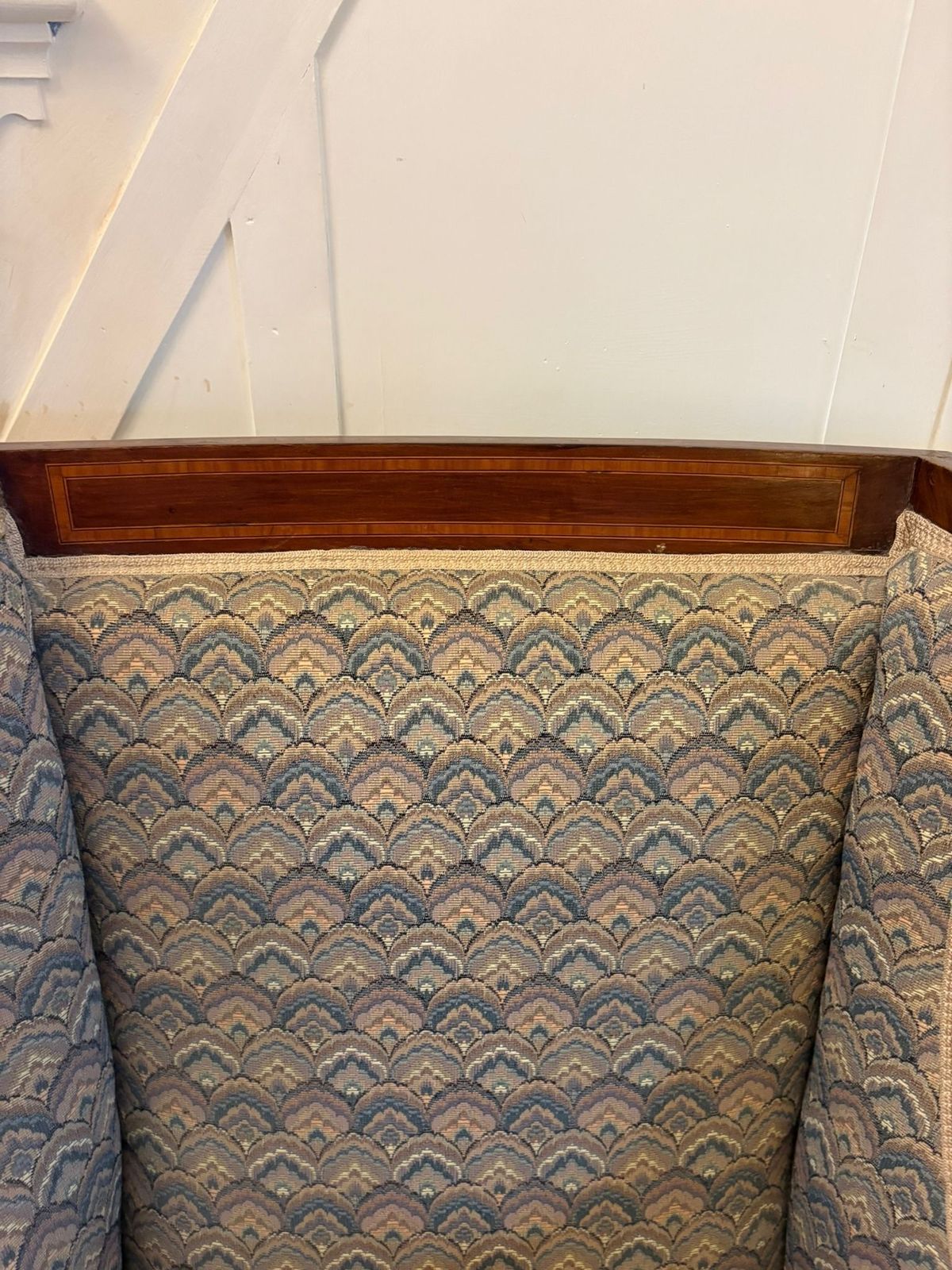 Antique Quality Mahogany Bergère Style Wing Armchair photo 1850.0