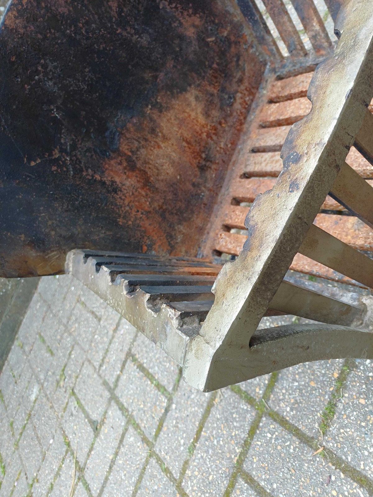 Art Deco Fireplace Grate 1930s Cast Iron Fire Basket Vintage Hearth Insert Heavy Original Finish Coal Log Basket Free Hand Delivery photo furniture