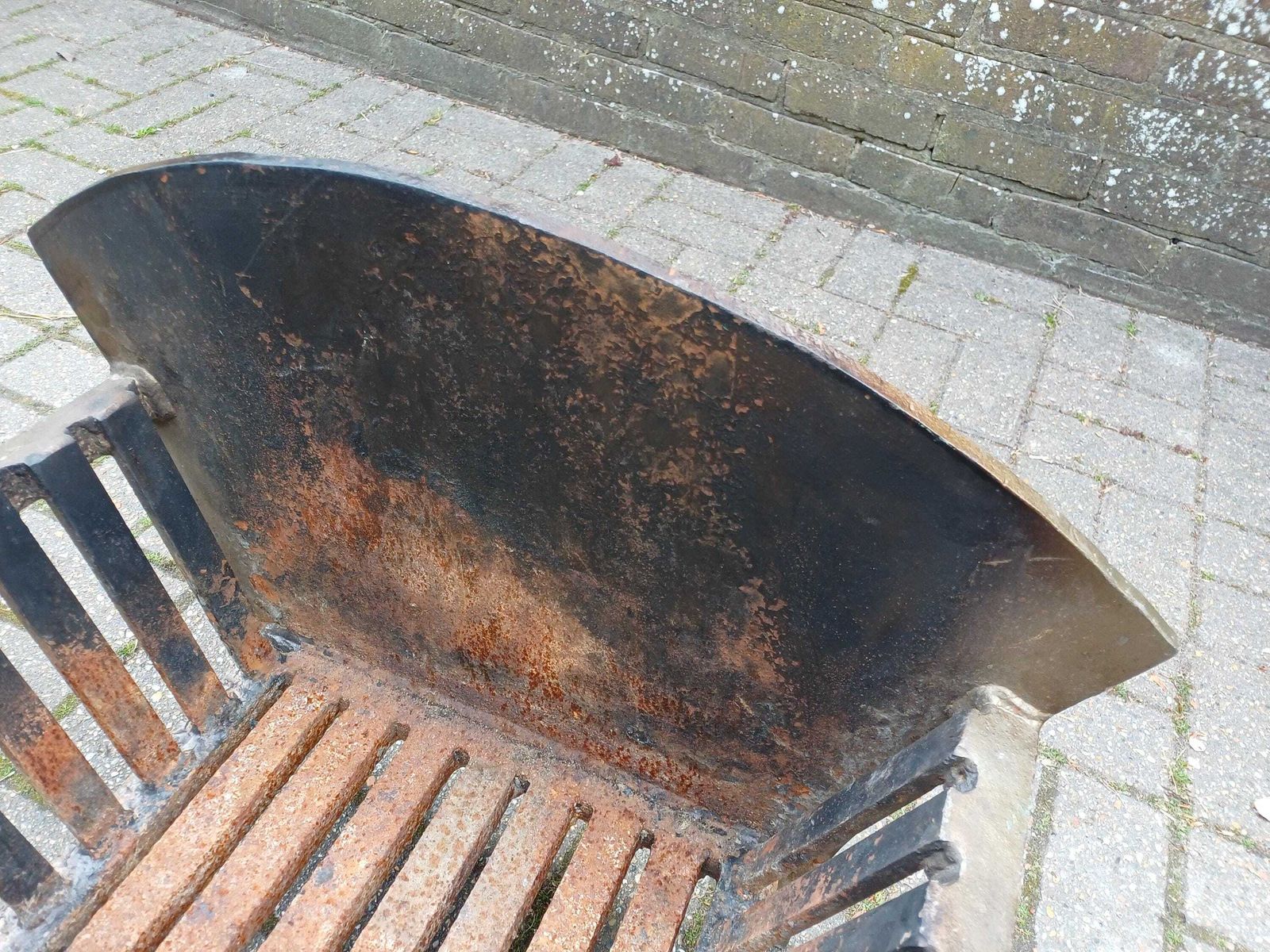Art Deco Fireplace Grate 1930s Cast Iron Fire Basket Vintage Hearth Insert Heavy Original Finish Coal Log Basket Free Hand Delivery photo buy