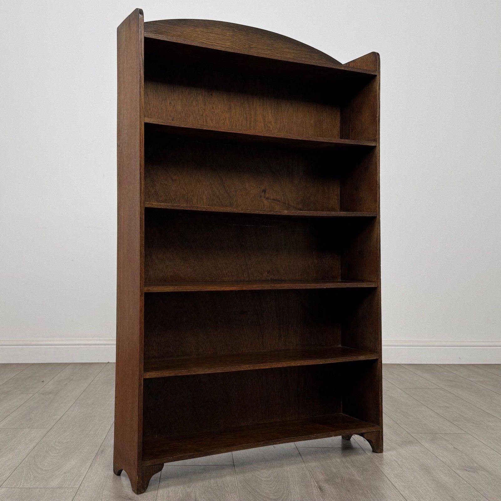 photo furniture Antique 20th Century Edwardian Open Bookcase In Oak ( Af 5583 )