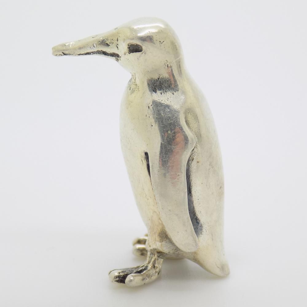 Vintage Italian Handmade 925 Sterling Silver Penguin, 1980s photo vinterior