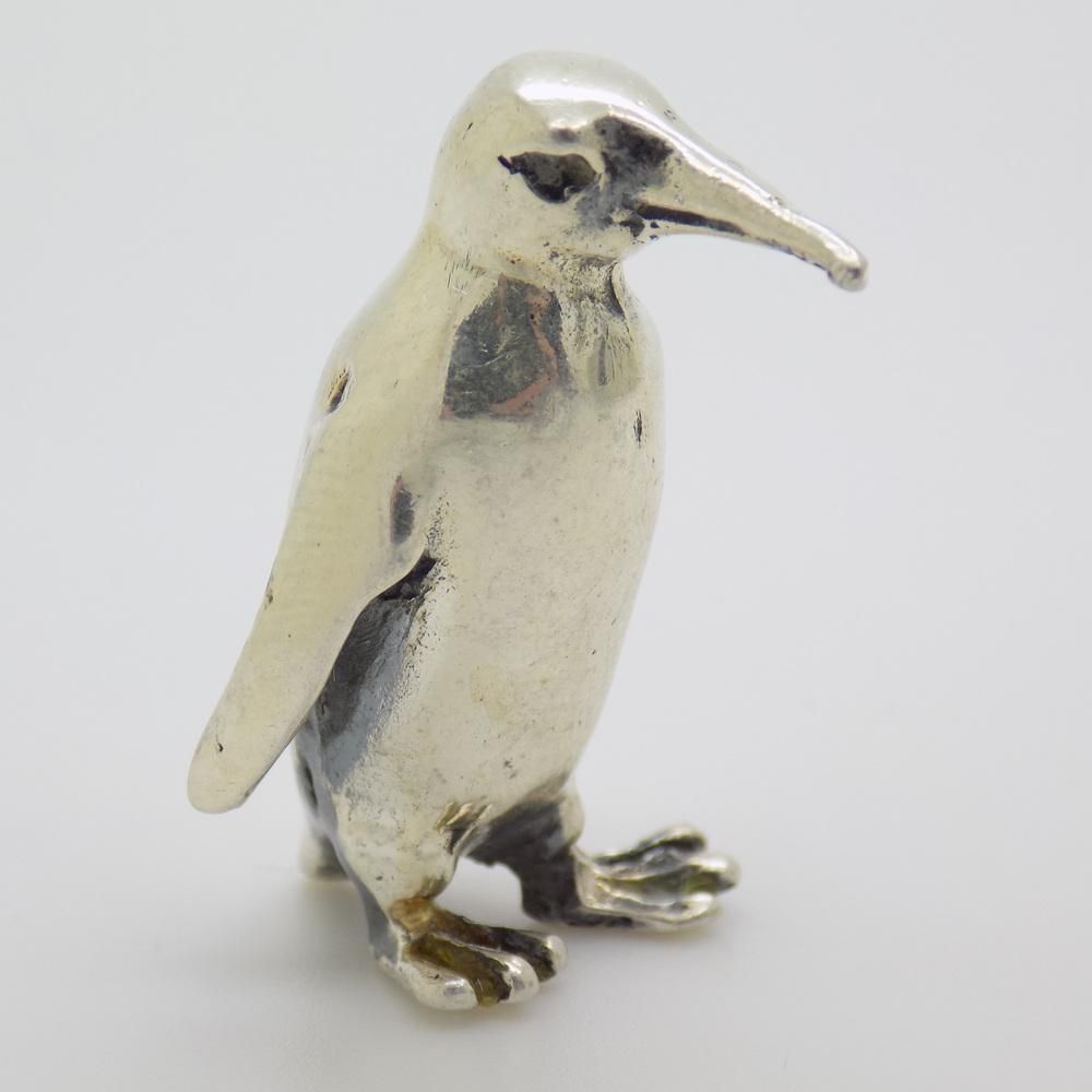 photo vinterior Vintage Italian Handmade 925 Sterling Silver Penguin, 1980s