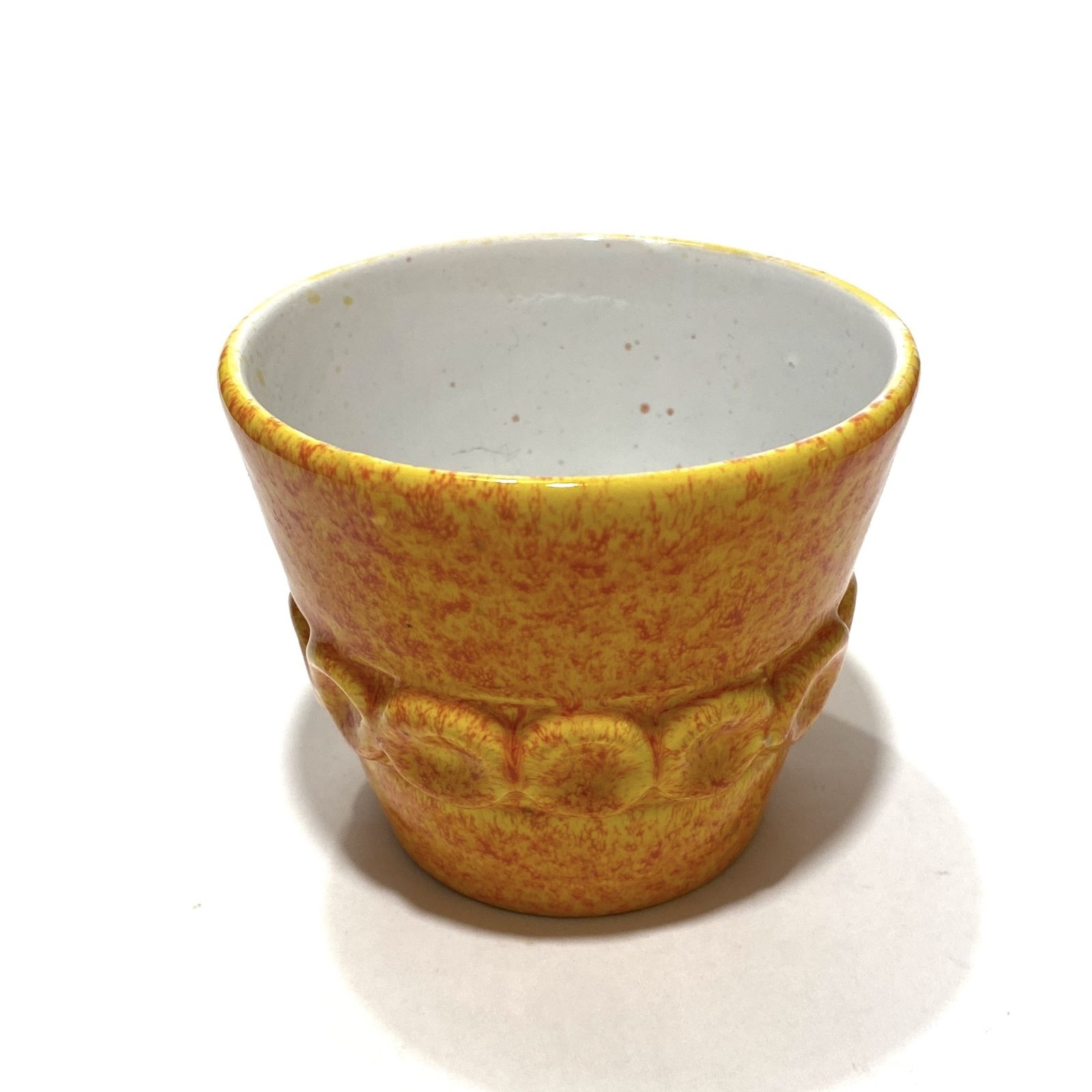 Italian Pottery Planter In Speckled Fire Glaze  1970s Art Pottery photo Home Decor