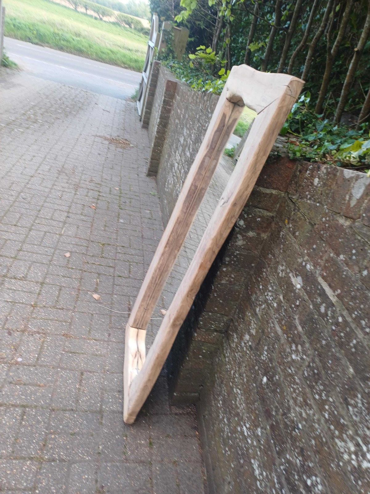 photo vintage Chunky Large Unique Driftwood Elm Wall Mirror Organic Rustic Wooden Frame Handmade Bespoke Mirror Natural Wood Reclaimed
