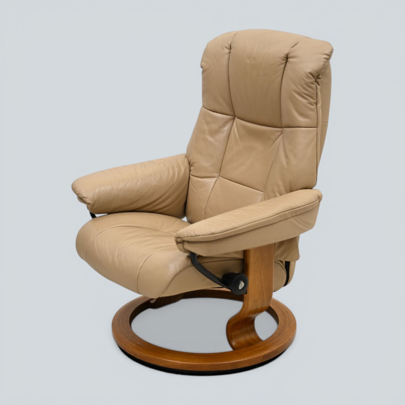 Erkornes Stressless Reclining Armchair Beige Leather Swivel Free Uk Delivery photo for sale