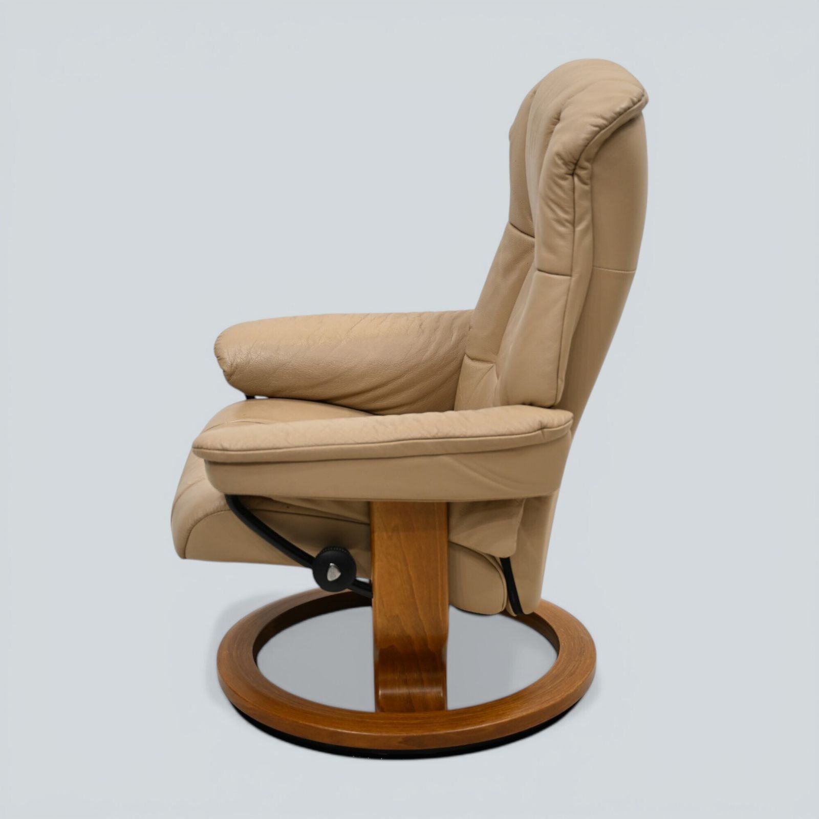 Erkornes Stressless Reclining Armchair Beige Leather Swivel Free Uk Delivery photo Furniture