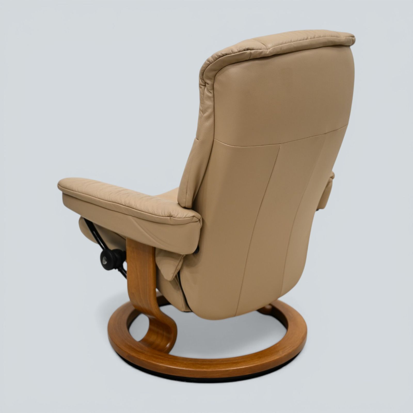 Erkornes Stressless Reclining Armchair Beige Leather Swivel Free Uk Delivery photo 387.0