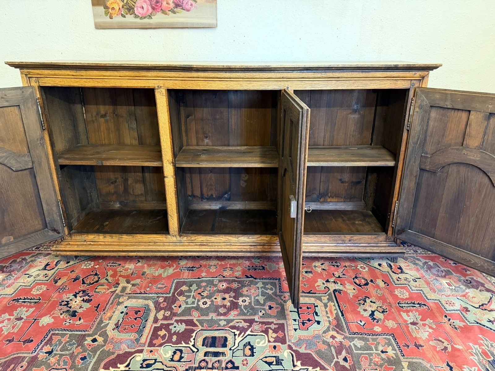 Qualty Antique French Three Door Dresser/Cupboard Circa 1900 photo vintage